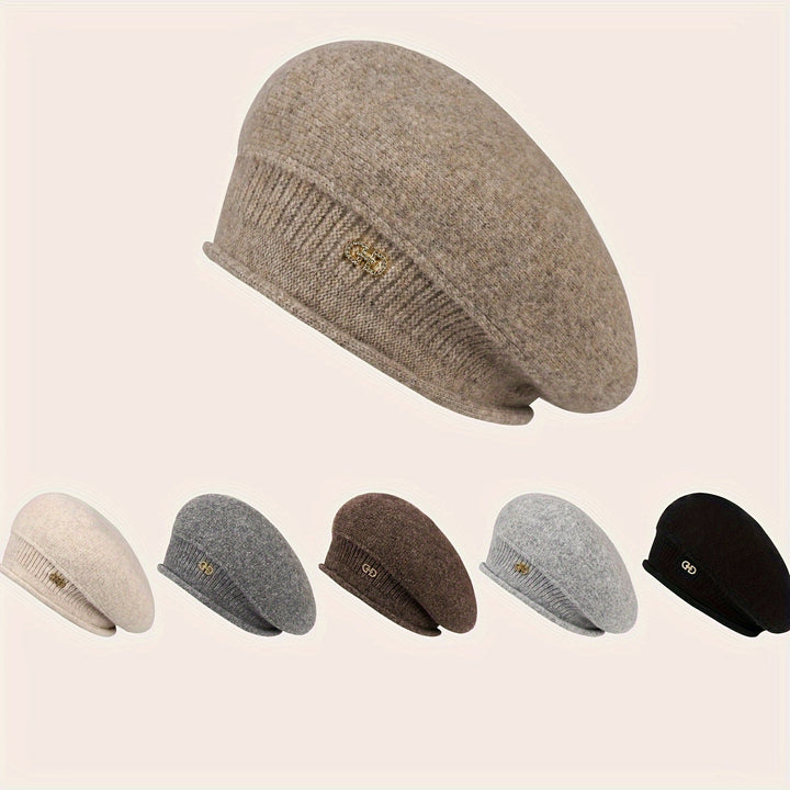 Chic knitted beret for women, offering warmth and a touch of French elegance to any winter outfit.