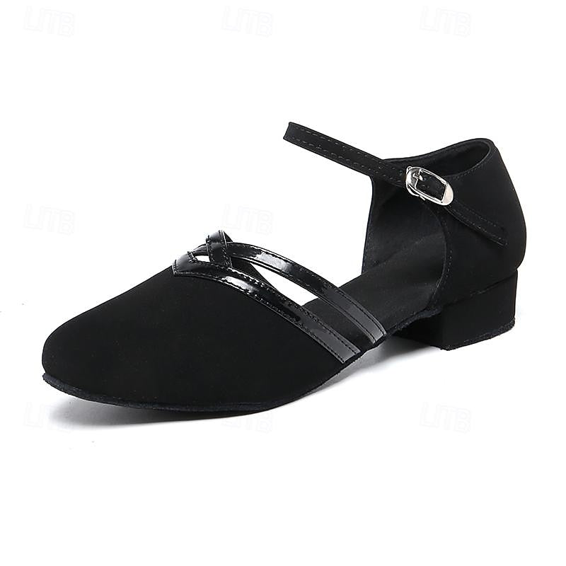 Classic black strap dance heels for women, essential elegant footwear for any occasion
