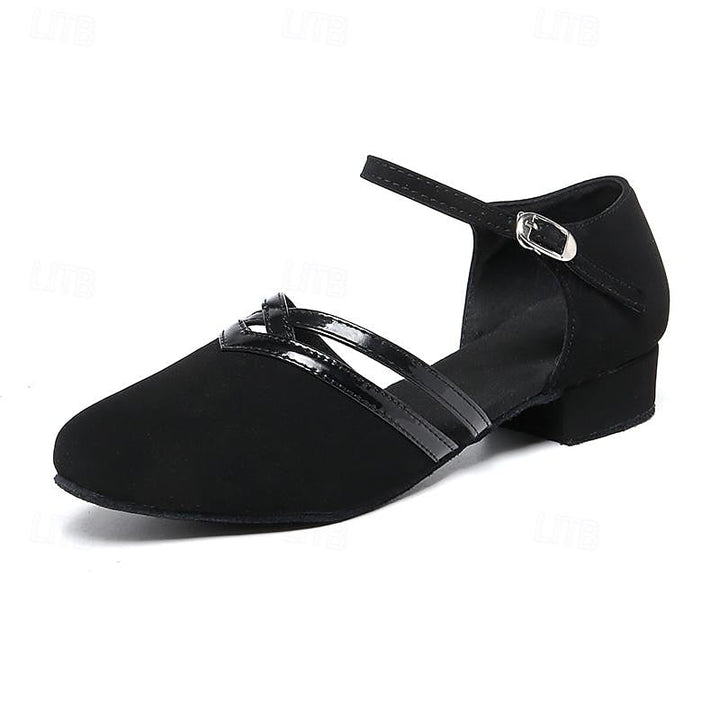 Classic black strap dance heels for women, essential elegant footwear for any occasion