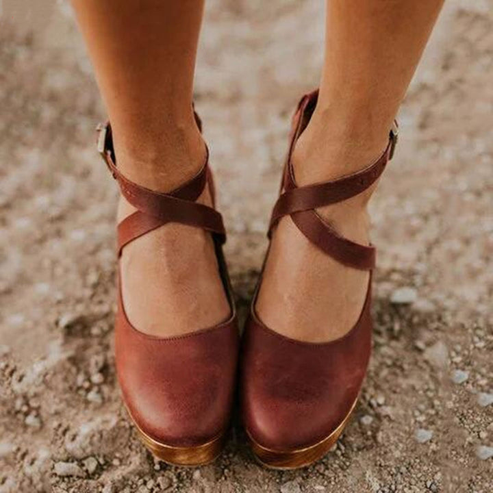 Formal women's wedge heels with a closed toe, offering comfort and sophistication