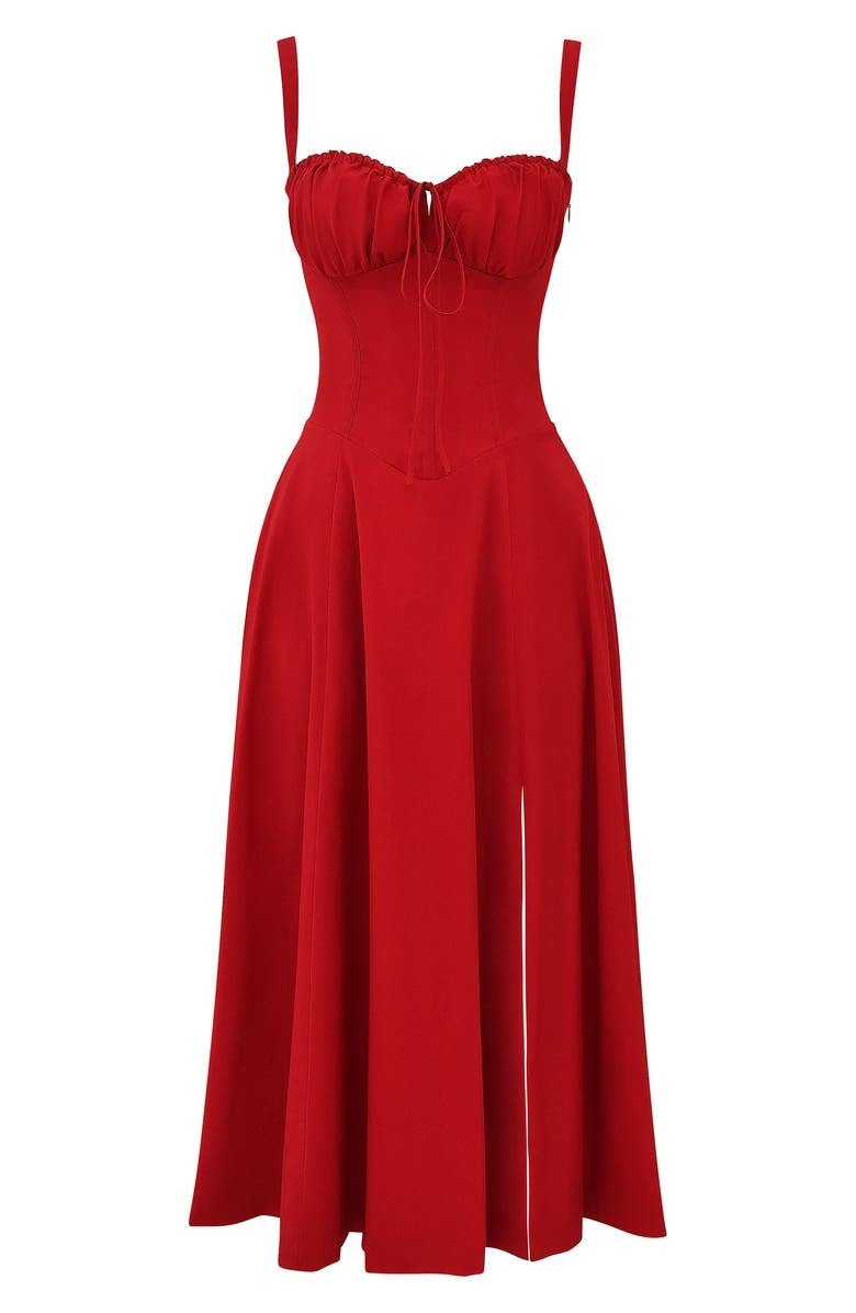 Women's midi dress: a perfect blend of elegant corset and breezy flowing skirt for summer