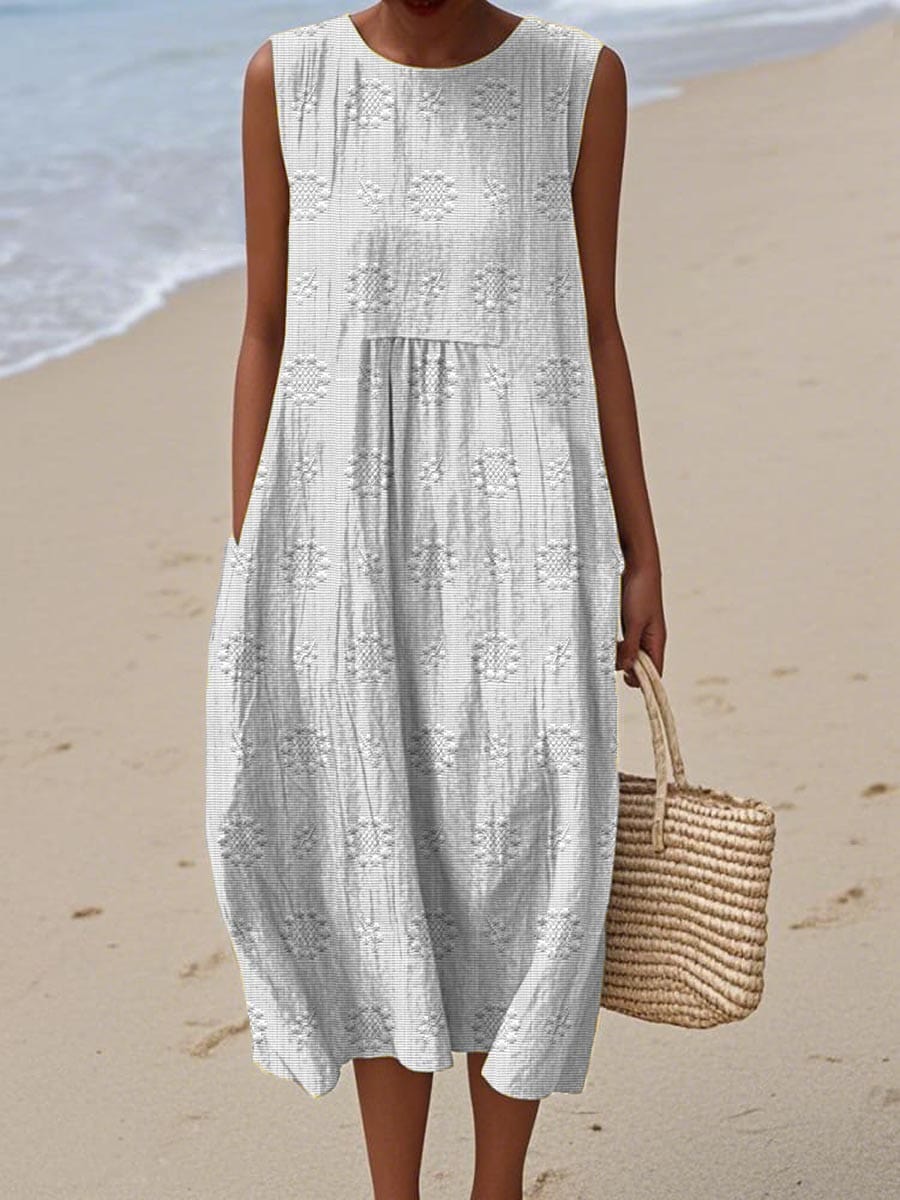 Stylish women's summer cotton dress, a comfortable and elegant choice for spring fashion