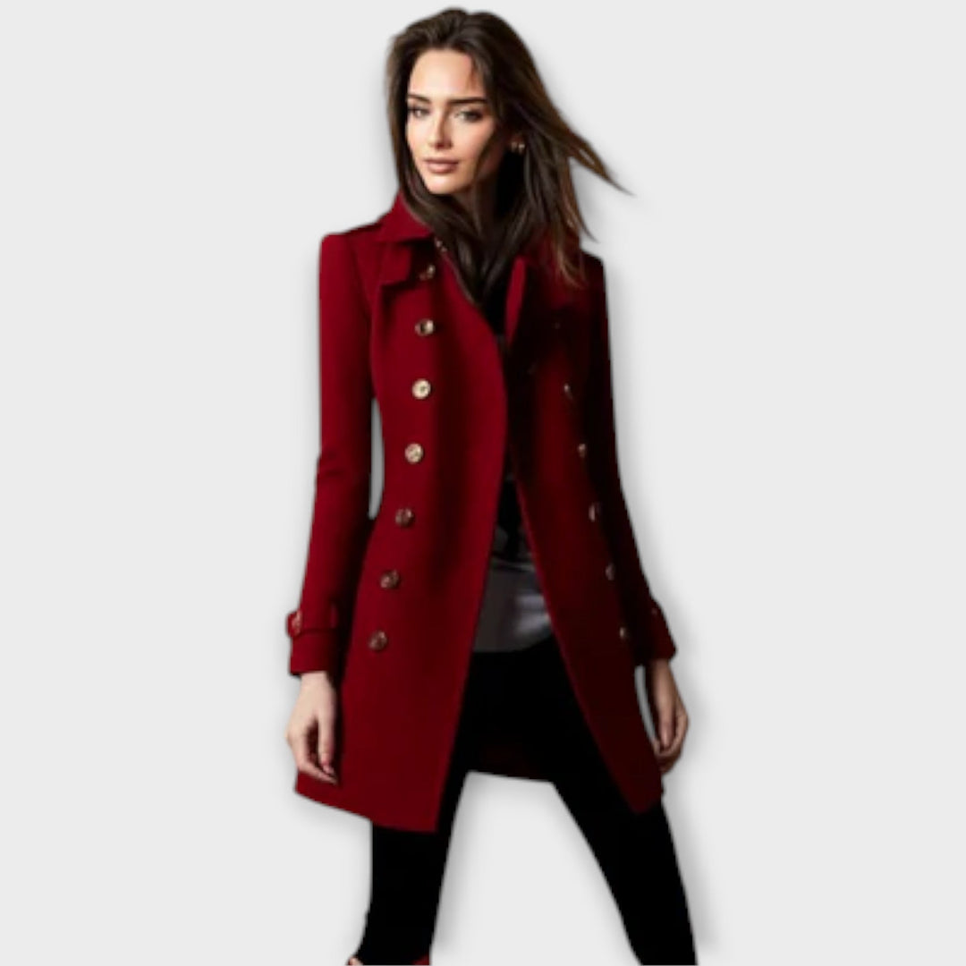 Classic outerwear: Women's double-breasted trench coat, an elegant spring coat.