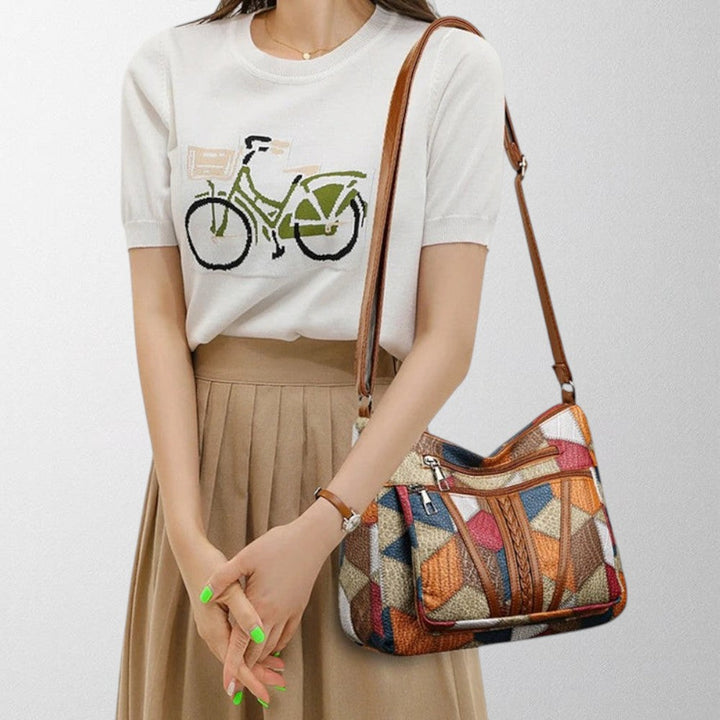 Stylish faux leather handbag for women, a unique design fashion accessory.