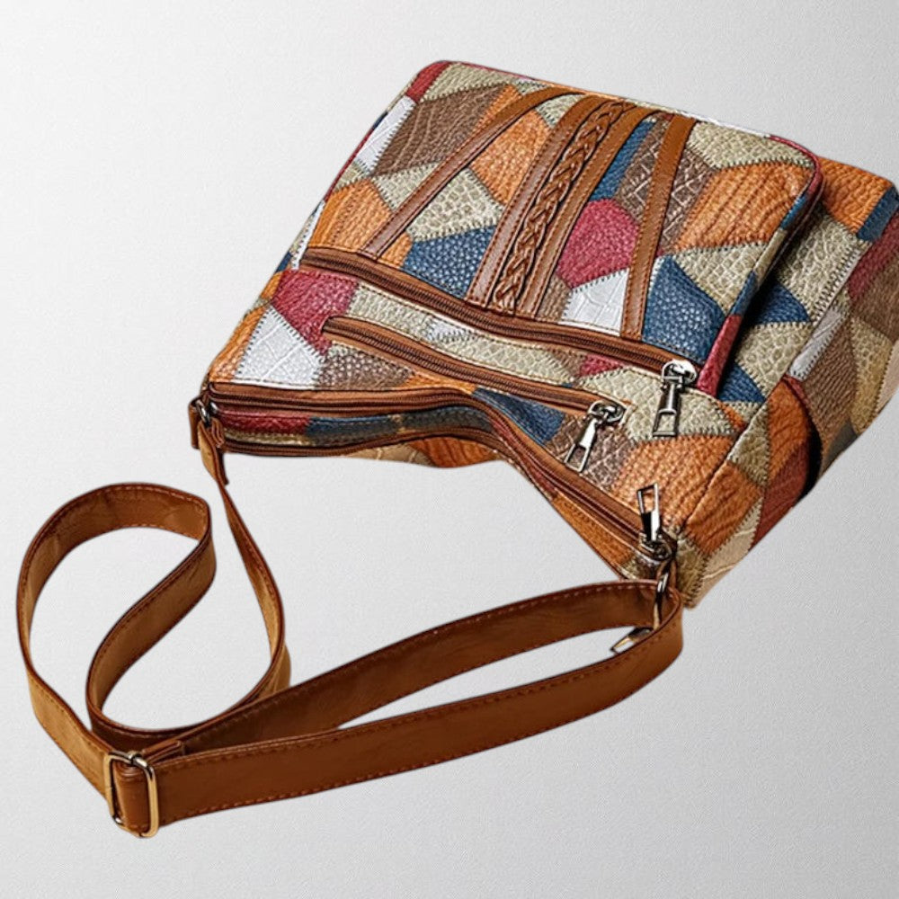 Women's elegant faux leather handbag, ideal daily bag with a sophisticated look.