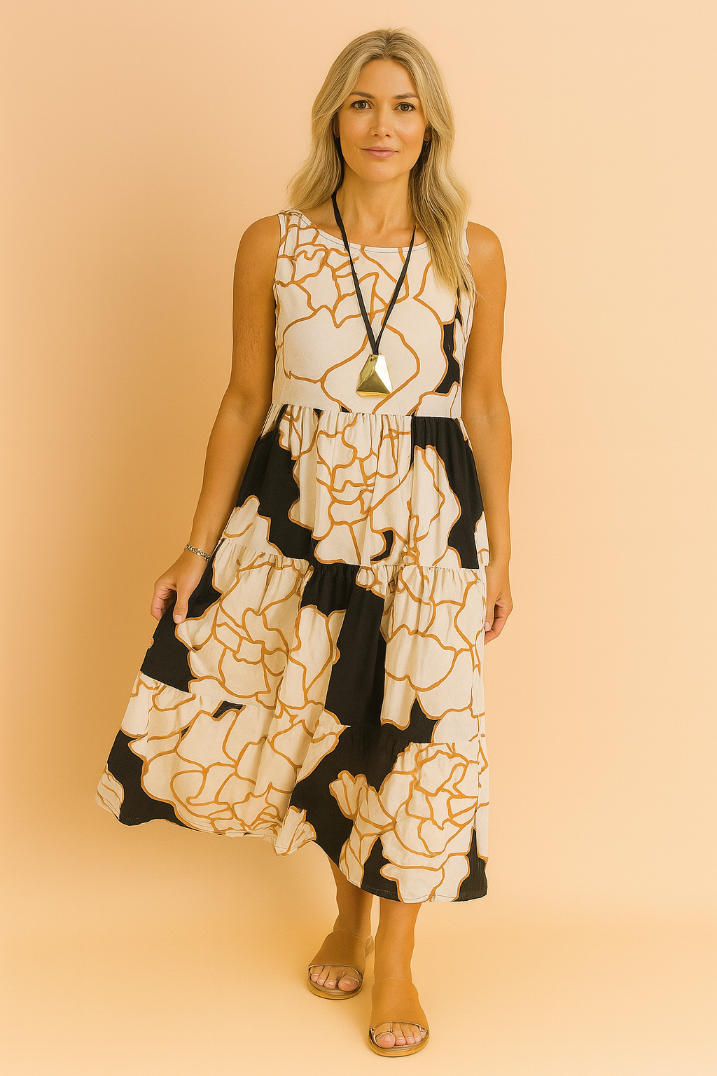 Elegant women's floral maxi dress for summer parties. Bohemian style, versatile spring fashion.