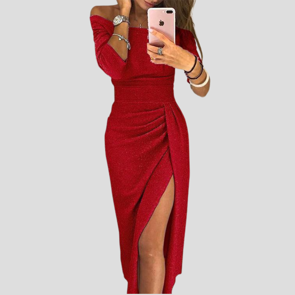 Chic women's summer midi dress with beautiful floral pattern, elegant design and convenient pockets