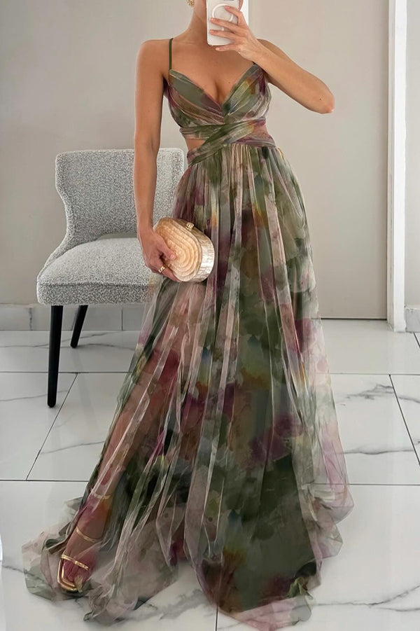 Elegant women's floral maxi dress, a versatile piece for spring fashion and summer outings.