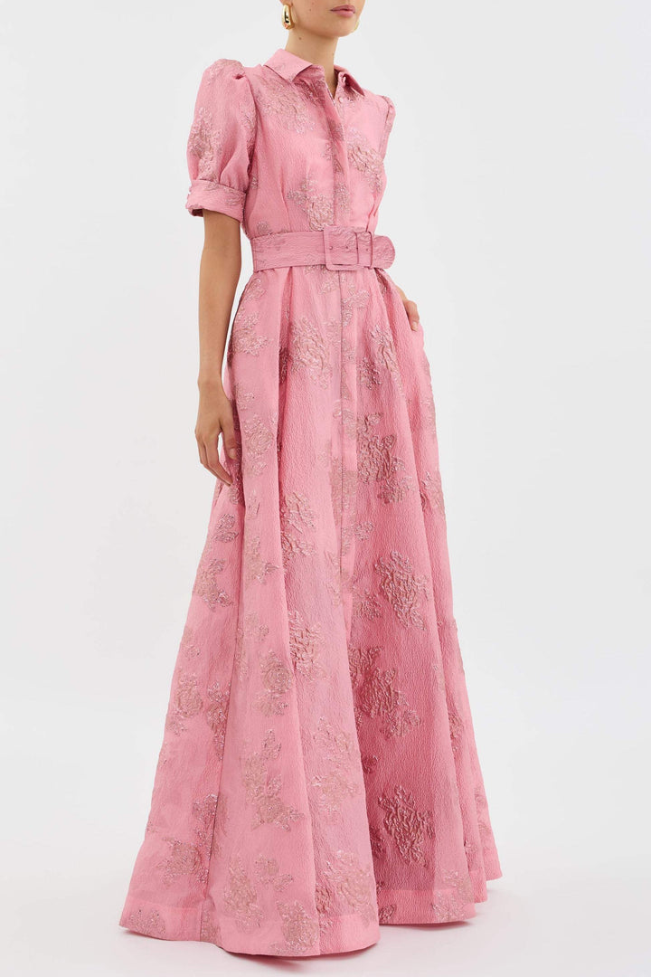 Spring-ready women's minidress in a beautiful floral print with statement puff sleeves
