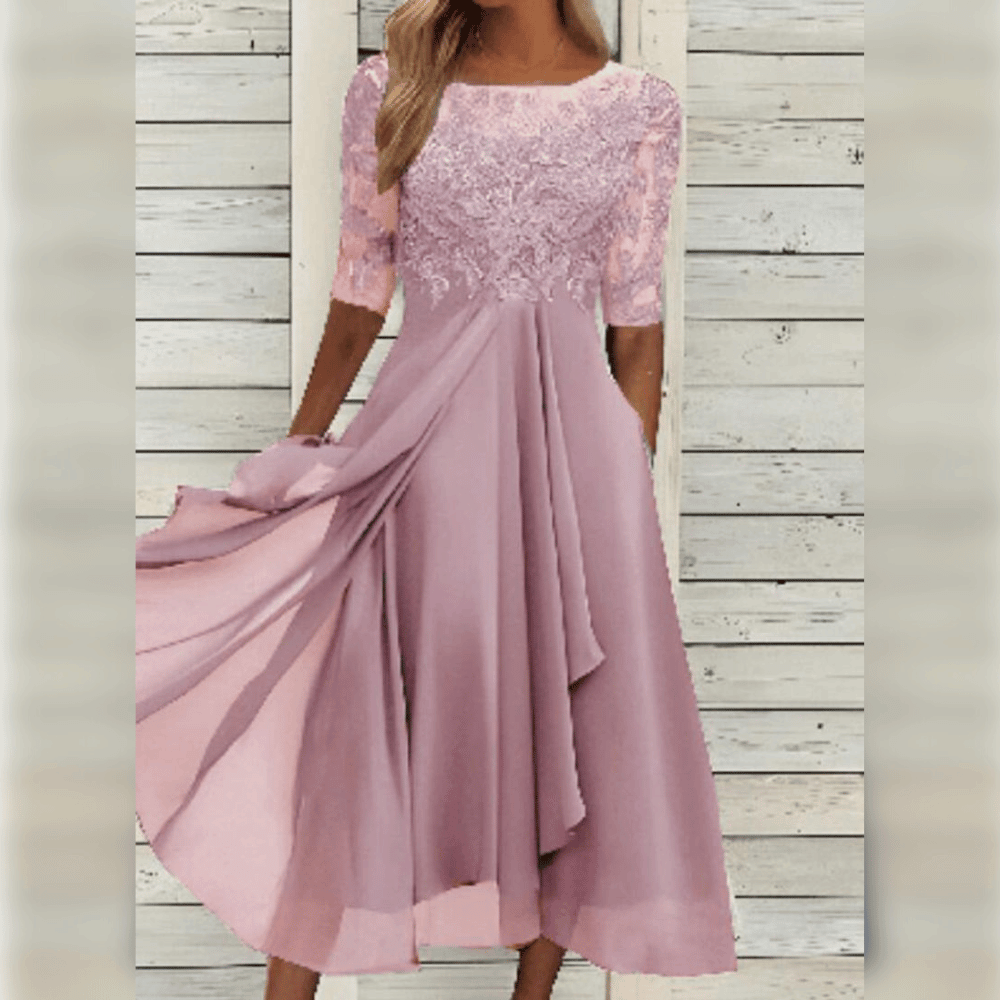 Modern women's comfortable maxi dress, offering elegant style for versatile everyday, casual, or party wear.