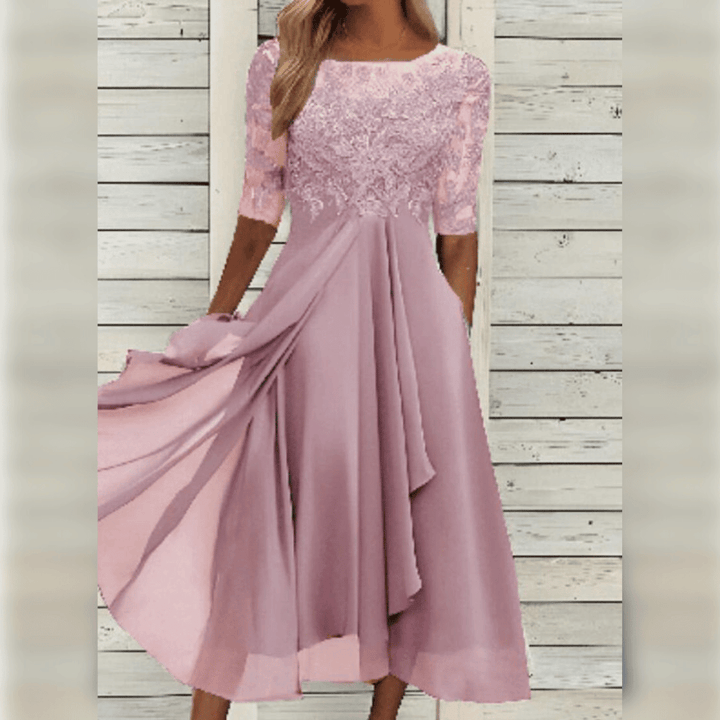 Modern women's comfortable maxi dress, offering elegant style for versatile everyday, casual, or party wear.