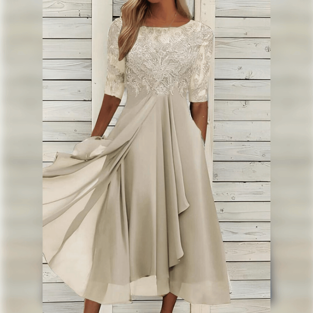 Women's elegant apparel: a comfortable, flowing long dress for versatile everyday, summer, or party fashion.