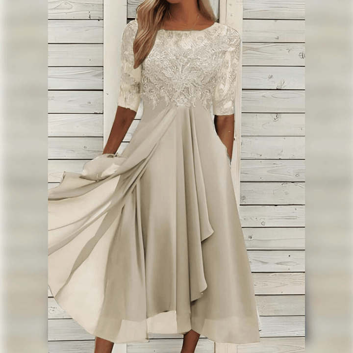 Women's elegant apparel: a comfortable, flowing long dress for versatile everyday, summer, or party fashion.