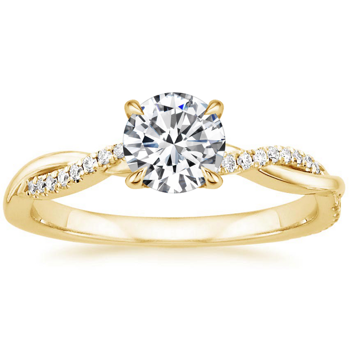Elegant women's gold ring with unique design, perfect as a fashion statement or gift. Available in white & rose gold.