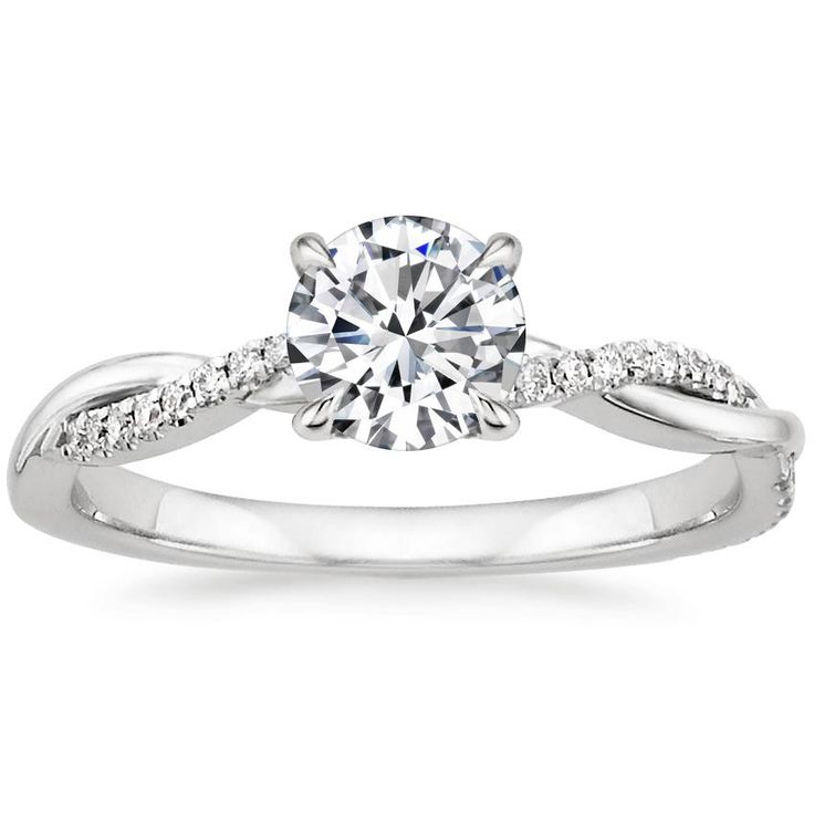 Unique design women's ring in lustrous gold. Also offered in elegant white gold or romantic rose gold finish.