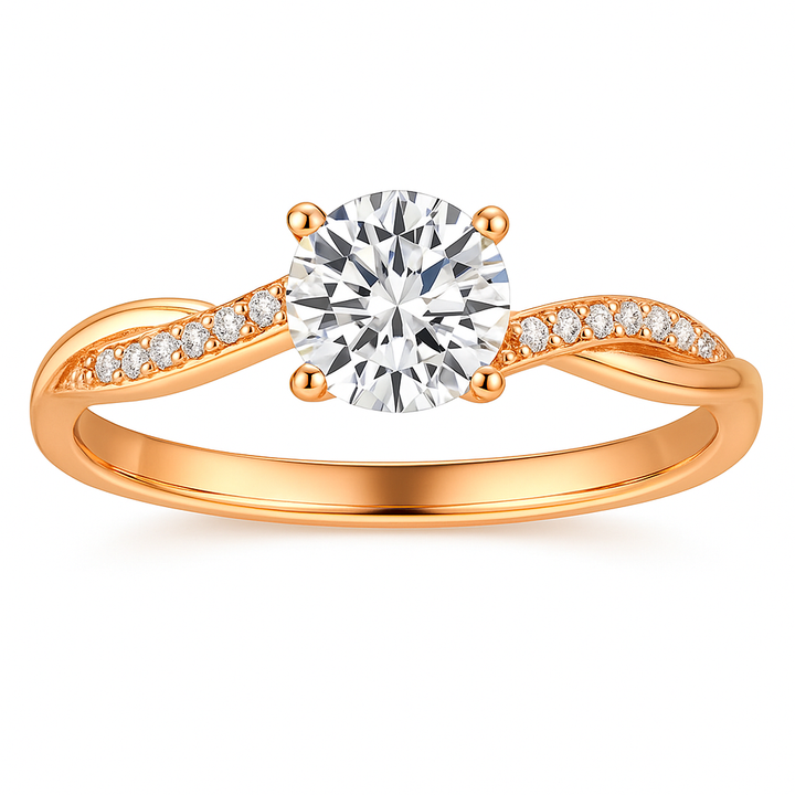 Stylish women's unique design gold ring. A perfect gift for her, ideal for fashion or a statement piece.