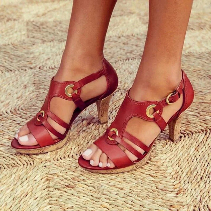 Stylish women's high heel sandals with comfortable fit, ideal for summer fashion & versatile dress shoes.