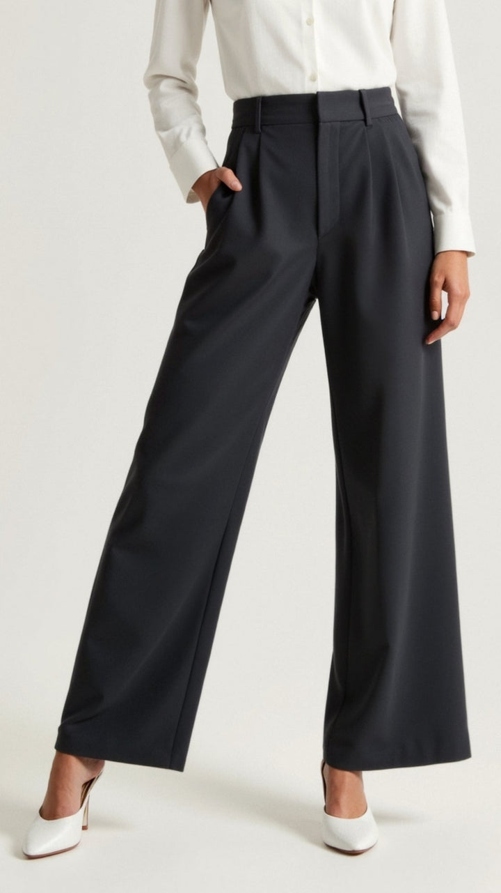 Women's wide leg trousers in a soft, breathable fabric, high waisted for ultimate comfort