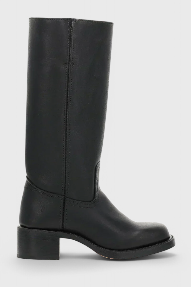 Timeless women's knee-high boots, combining elegant style with comfortable stacked heel for all seasons.