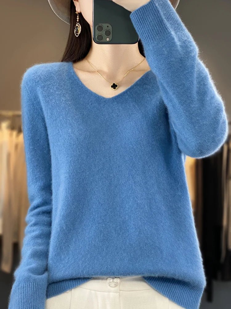 Extremely soft women's knit sweater, comfortable and elegant pullover for relaxed fall & winter style.