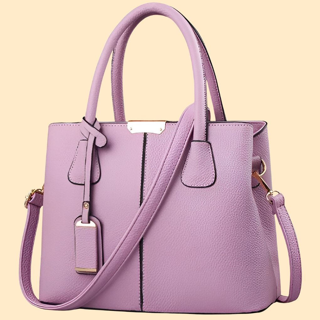 Elegant women's leather shoulder handbag in solid beige, perfect for everyday or formal wear.