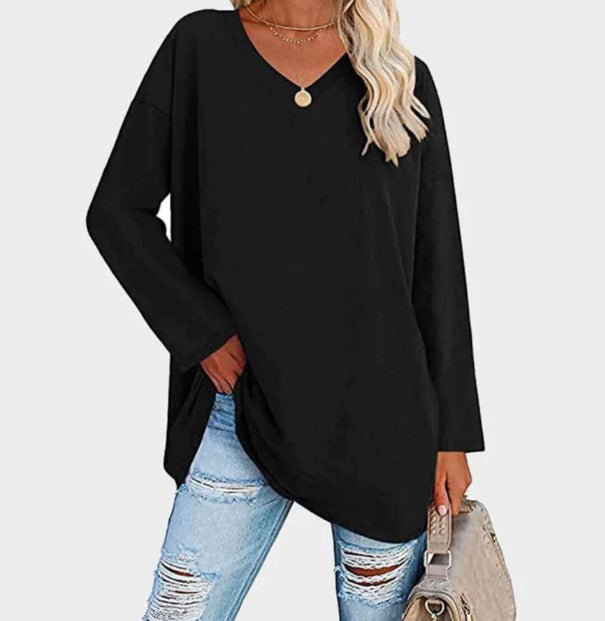 Cozy long sleeve women's knitwear, perfect for versatile casual fashion.