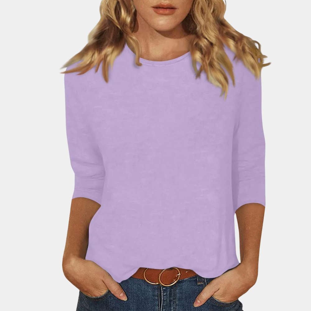 Comfortable & stylish women's long sleeve t-shirt. A versatile piece for elegant or casual outfits in multiple colors.