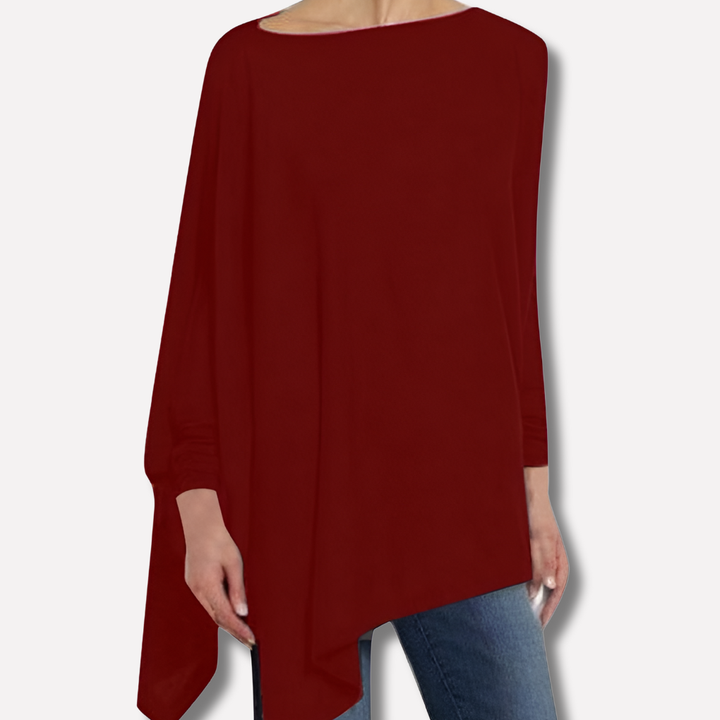 Inclusive size women's elegant long sleeve top, comfortable and chic