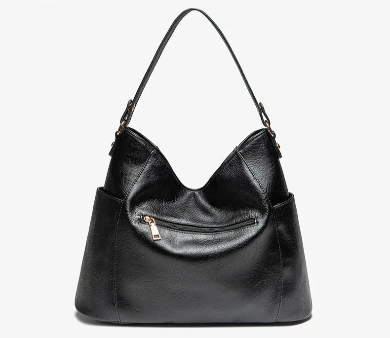 Classic women's vegan leather shoulder bag, a timeless addition to any wardrobe