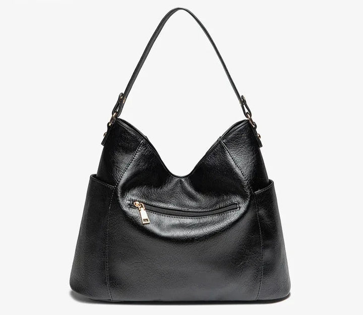 Classic women's vegan leather shoulder bag, a timeless addition to any wardrobe