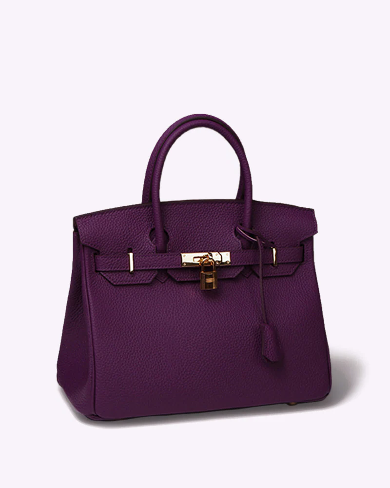 Practical women's leather travel bag. Elegant work tote & luxury everyday shoulder purse.