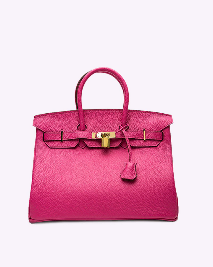 Sophisticated women's luxury leather work tote. Elegant shoulder bag for professional & travel use.