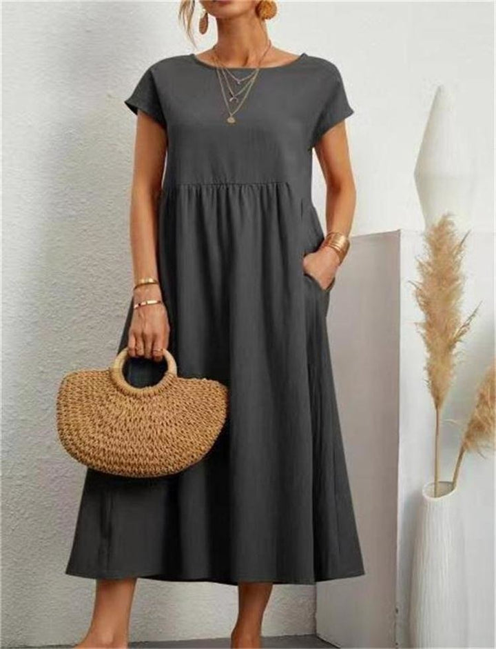 Versatile women's maxi dress, ideal as a lightweight summer casual dress or elegant holiday outfit.