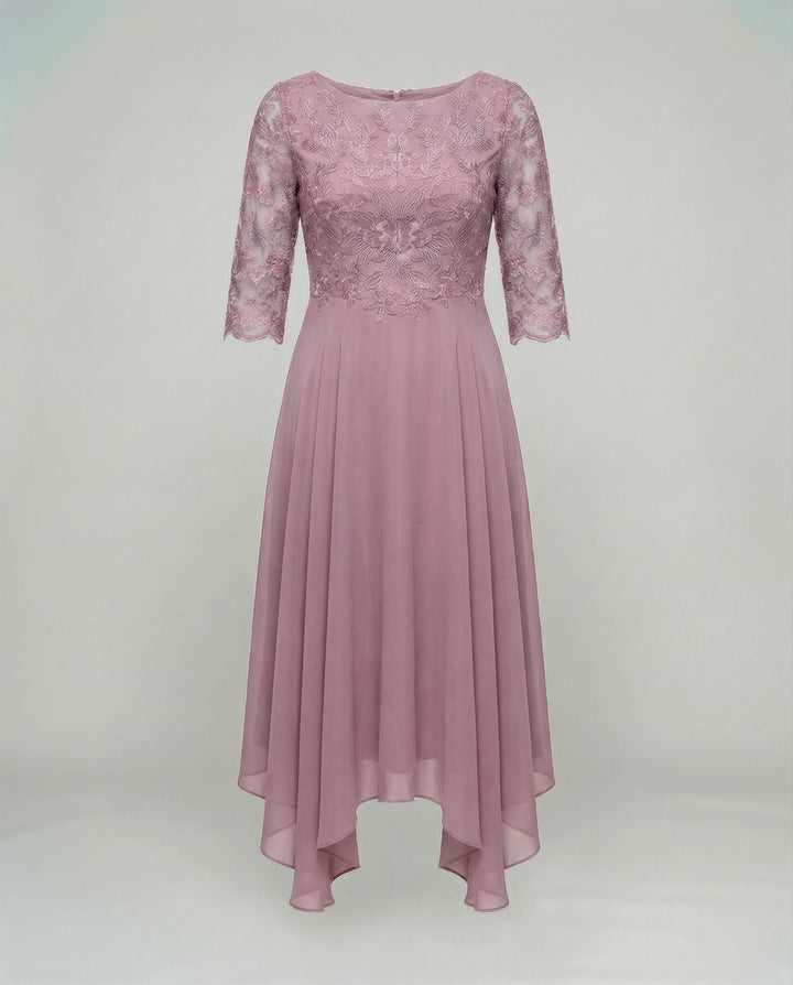 Premium women's elegant midi dress, a sophisticated choice for special events & formal parties.