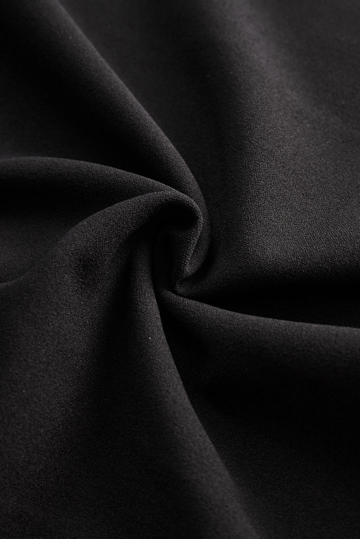 Black women's elegant midi dress, stretch fabric, sophisticated for various events