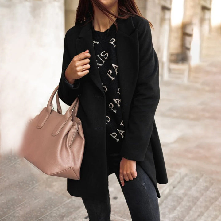 Classic long wool blend winter coat for women, new and elegant, offering warmth and sophisticated outerwear.