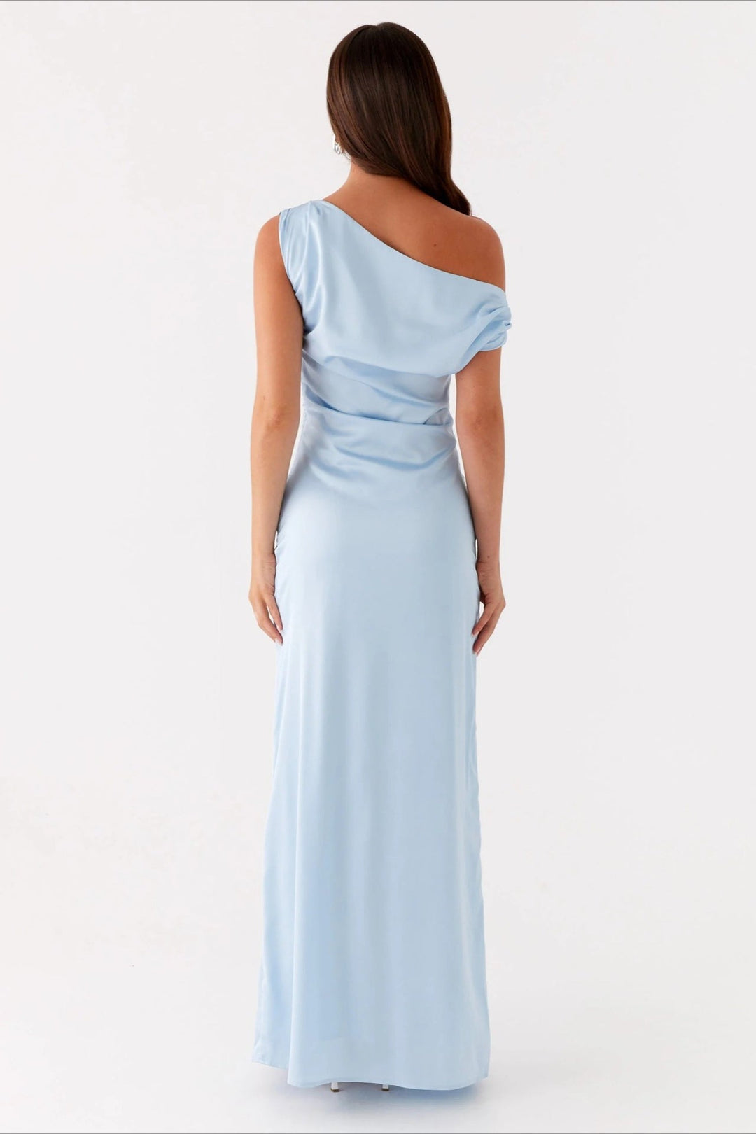 Women's formal one-shoulder maxi dress, a high-waist elegant choice for special occasions & galas.