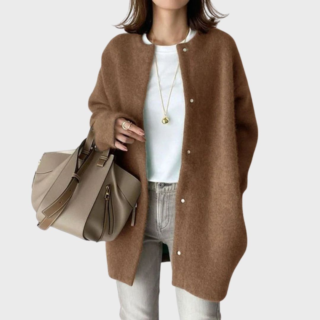 Versatile women's elegant open front cardigan, great for chic layering & everyday wear.