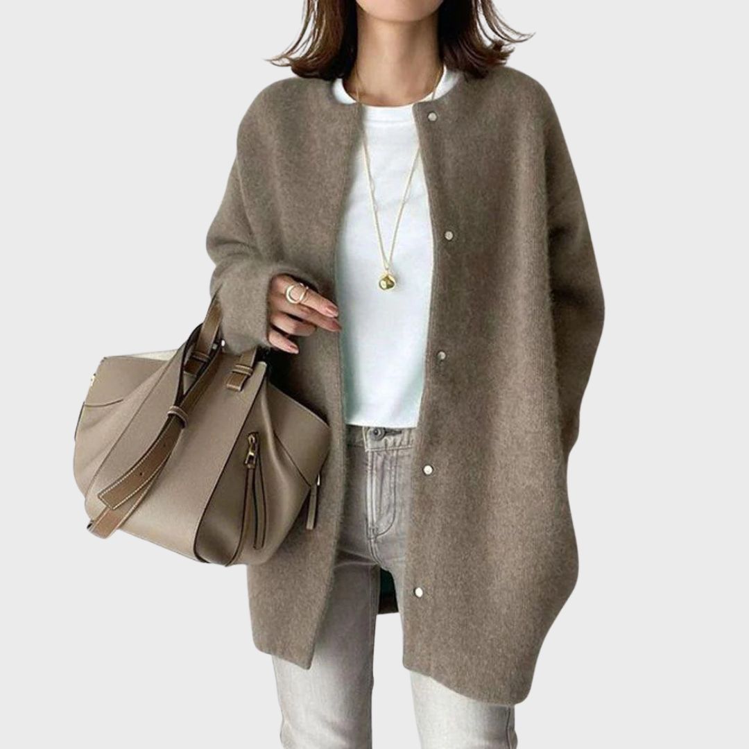 Stylish women's open front cardigan, perfect for elegant versatile layering and daily comfort.