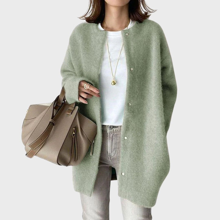 Classic women's open front cardigan for versatile elegant layering and chic everyday appeal.