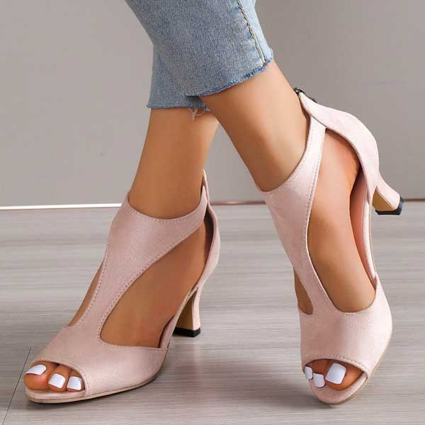 Elegant women's orthopedic heeled sandals for all-day comfort & support.