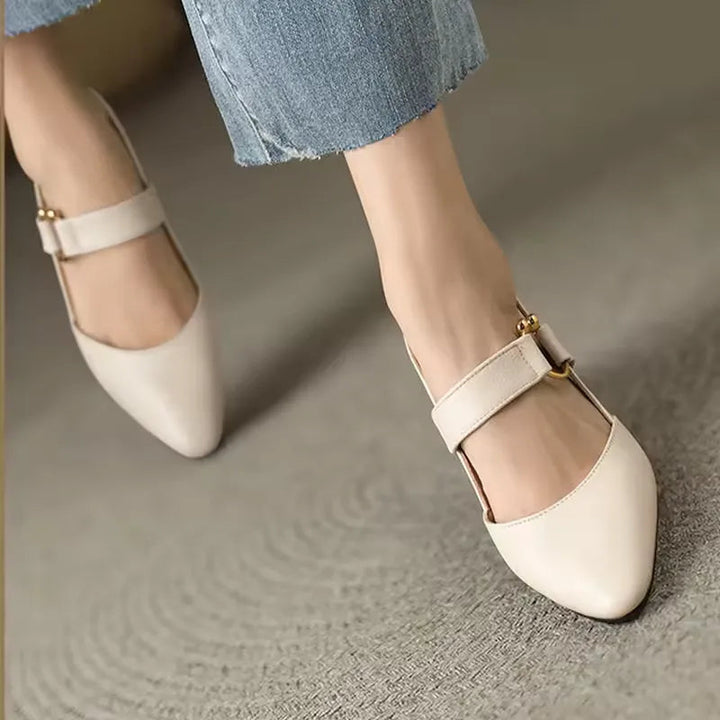 Women's high heels with orthopedic support, providing comfort and stability to alleviate foot and back pain.