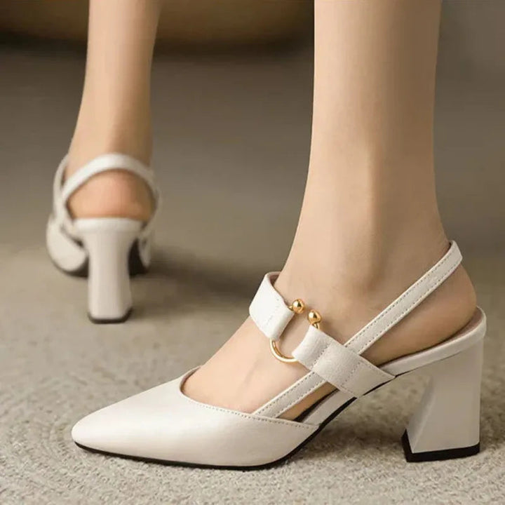 Professional women's orthopedic heels: supportive footwear for comfort, elegance, and improved posture at work.