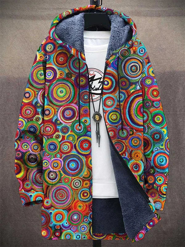Elegant women's oversized luxury knit cardigan, art-inspired design for cozy yet fashionable layering