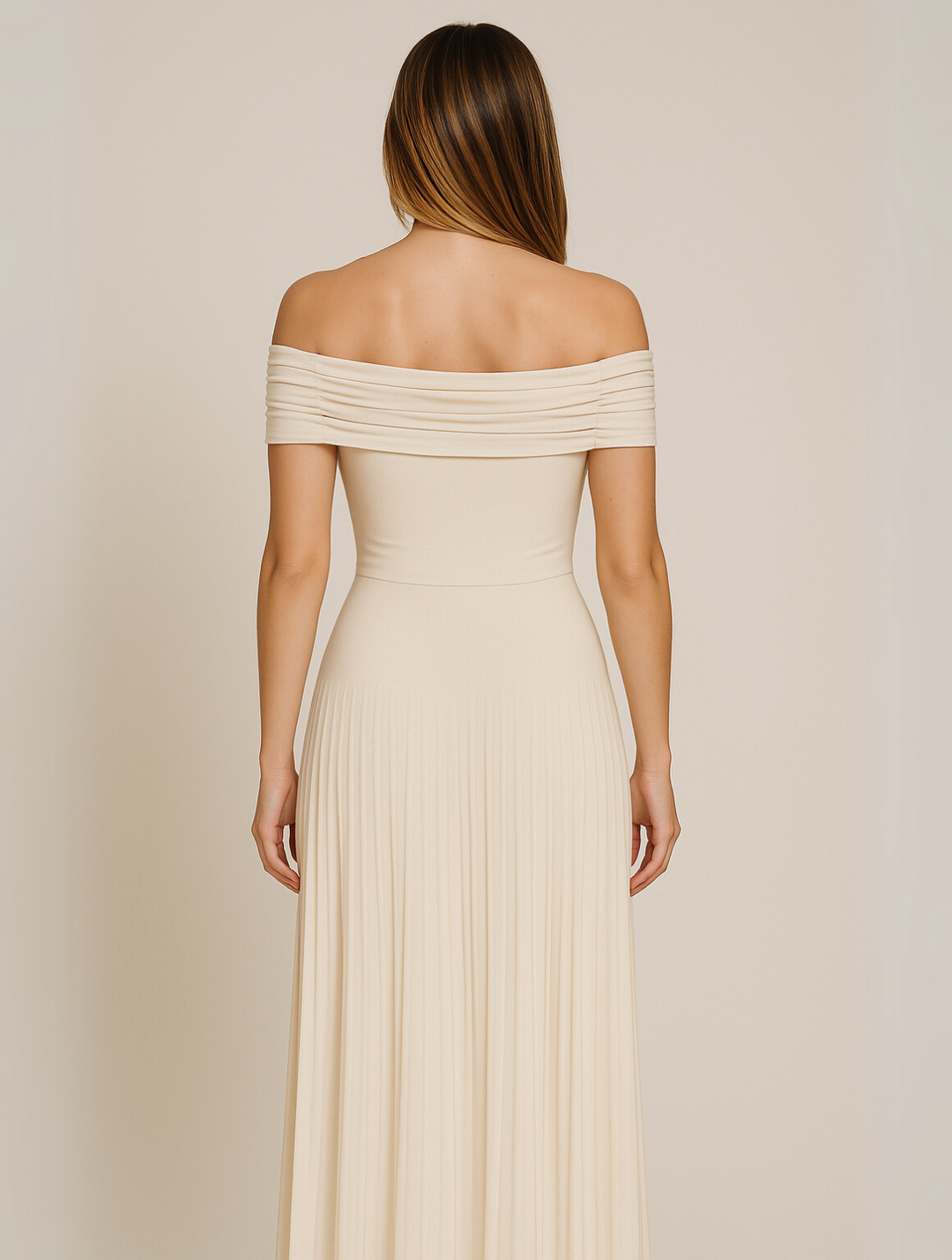Luxurious pleated maxi dress for women, featuring a flattering design suitable for special occasion wear.