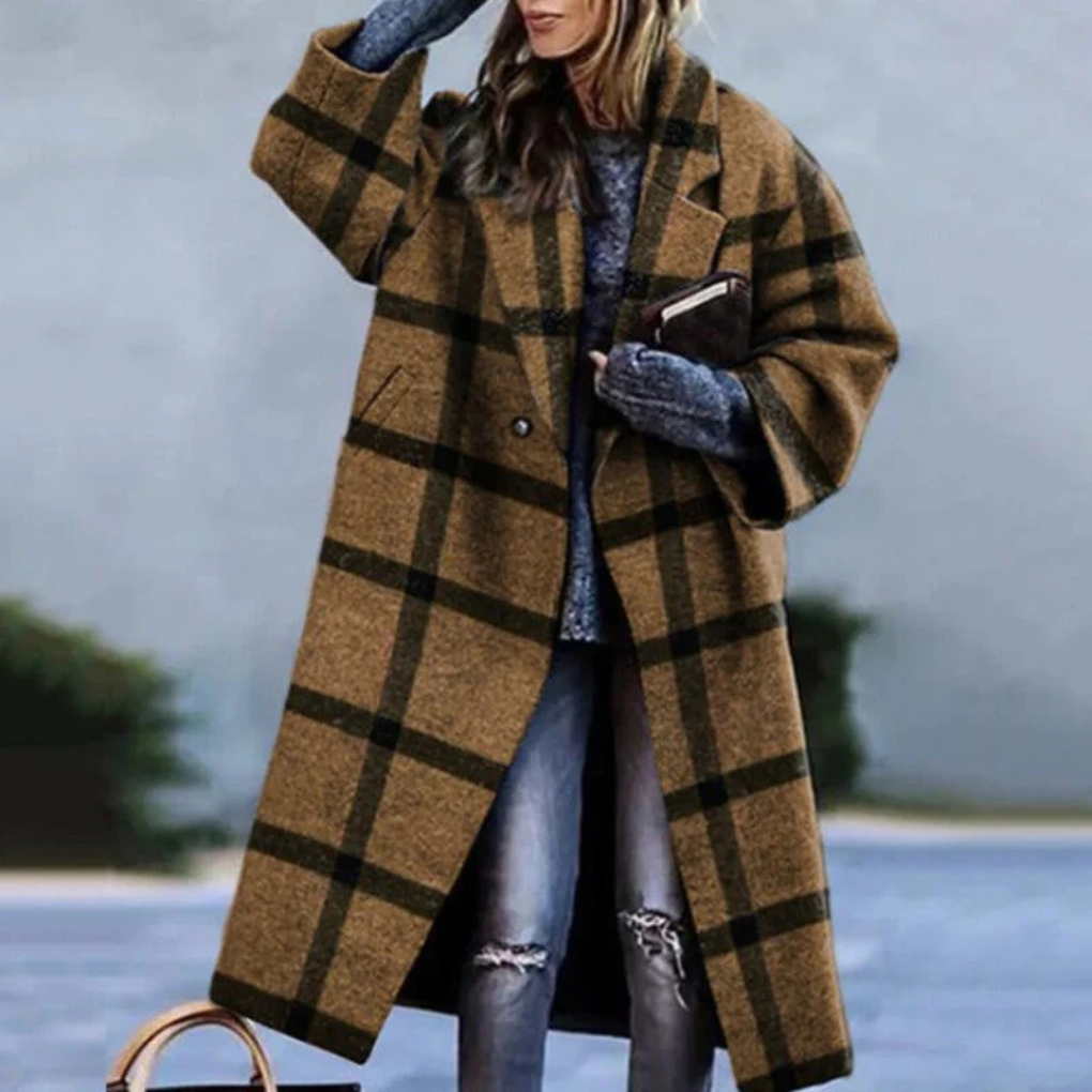 Women's casual long sleeve polyester jacket, great for layering, with stylish button accents