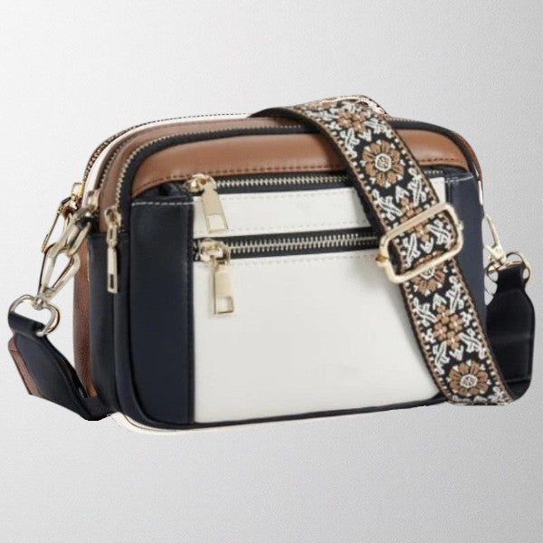 Versatile women's shoulder crossbody handbag featuring multiple compartments for organization