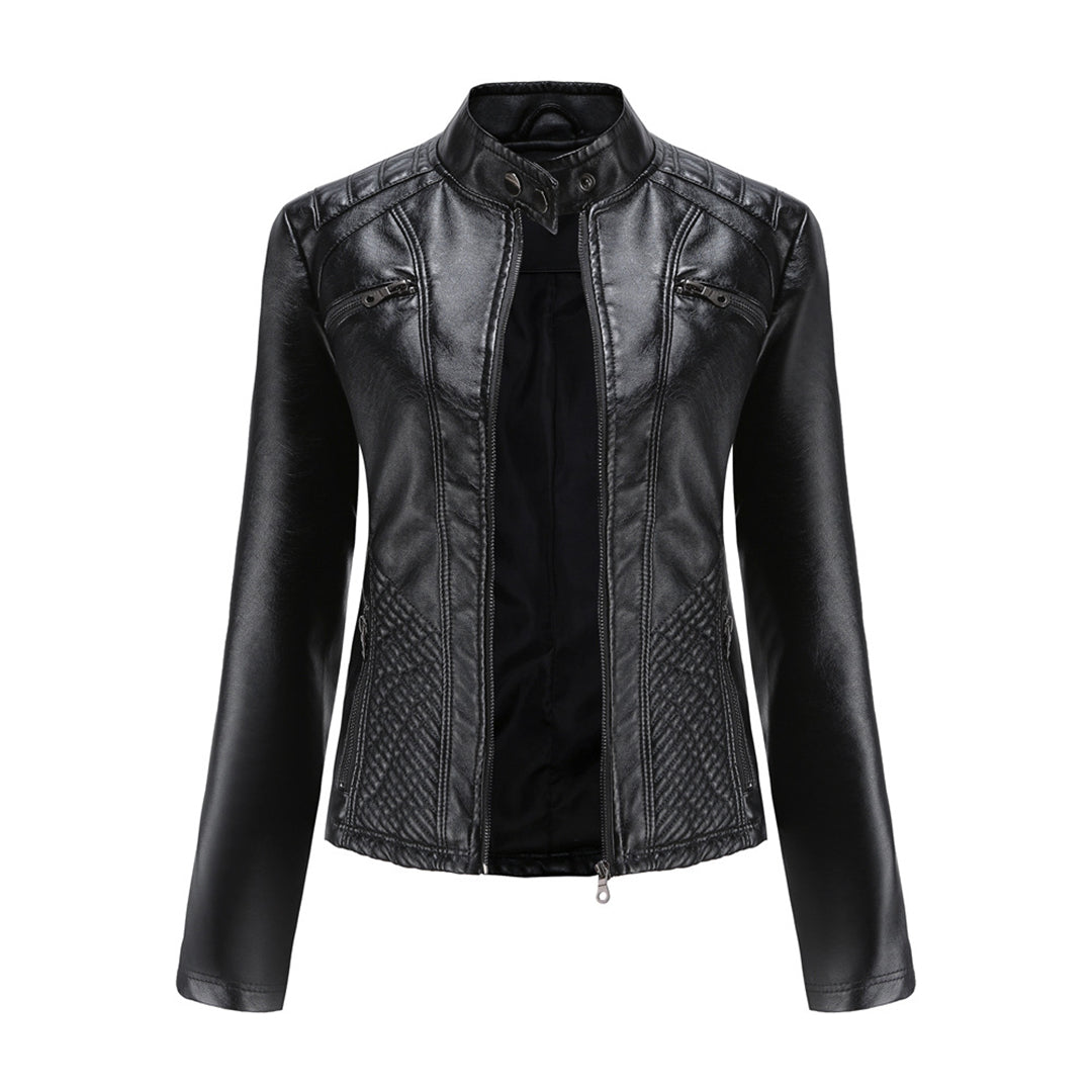 Elegant women's relaxed fit spring jacket in a light color, perfect for casual outerwear.