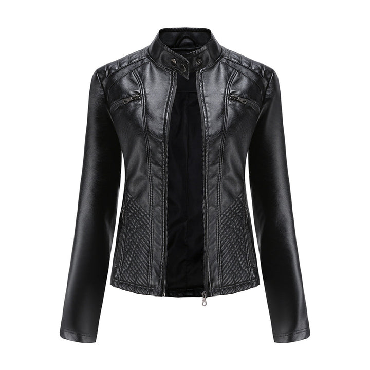 Elegant women's relaxed fit spring jacket in a light color, perfect for casual outerwear.