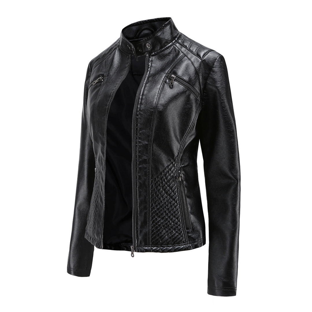 Modern women's spring jacket with a sophisticated, relaxed fit for everyday elegance.